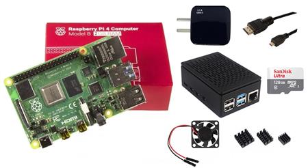 Kit Raspberry Pi 4 B 2gb Original + Fuente + Gabinete + Cooler + HDMI + Mem 128gb + Disip   RPI0116